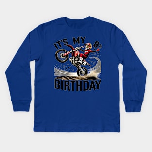 8th Birthday Kids Long Sleeve T-Shirt